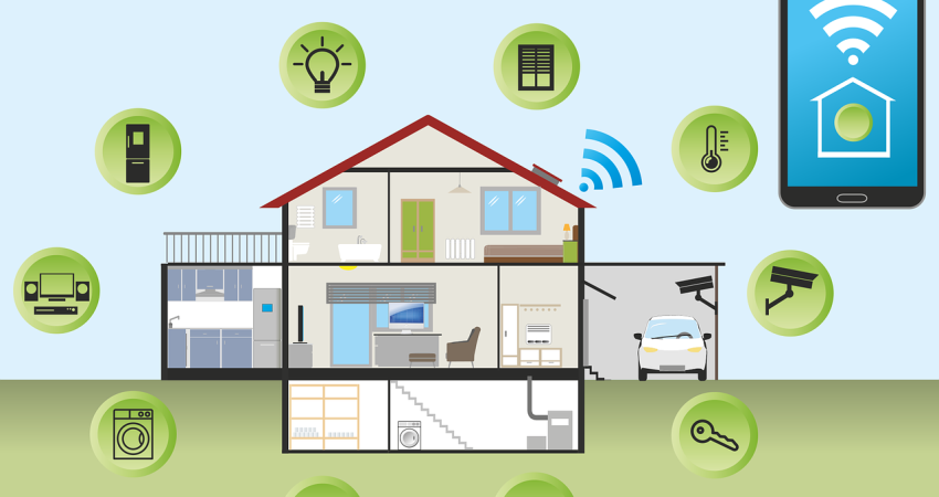Free smart home house technology vector